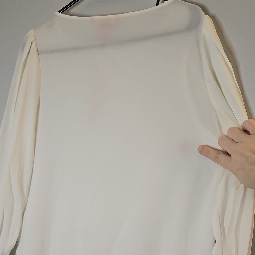 Catherine Malandrino Ivory Long Sleeve Blouse - Picture 8 of 8
